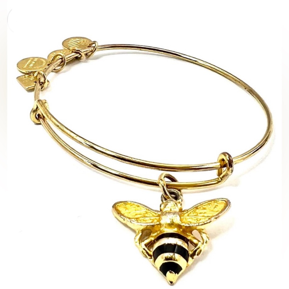 Alex and Ani - The Bumble Bee Bracelet Charm Bangle, Shiny Gold EUC